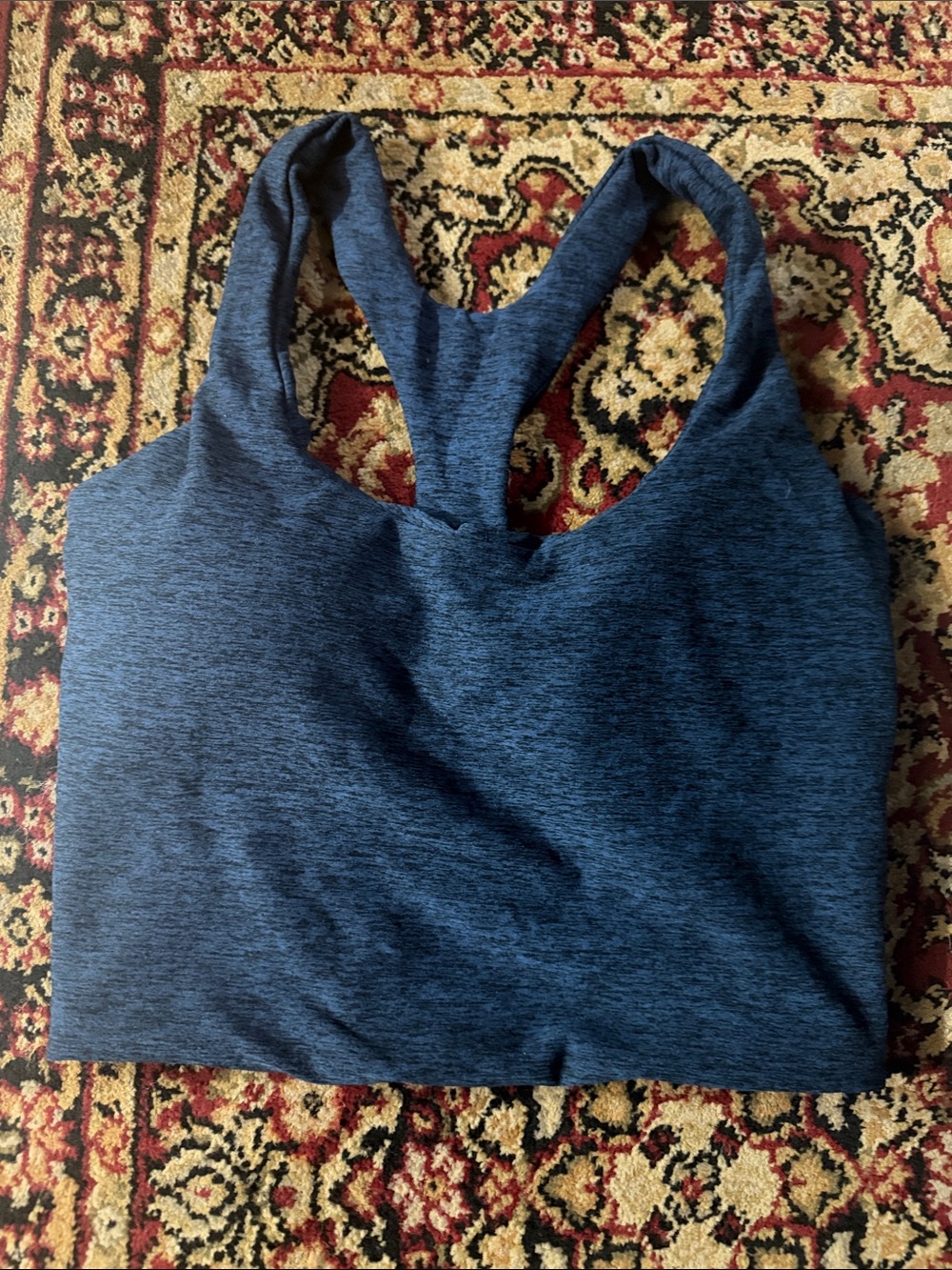 Bombshell sportswear Women’s Racerback Sports Bra - heathered dark Blue